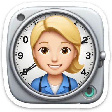 person arriving on time, punctuality sticker