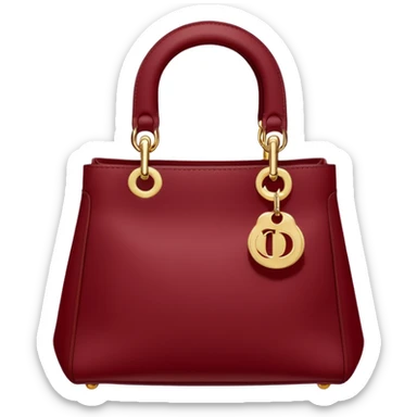 dior dark red bag gold hardware sticker