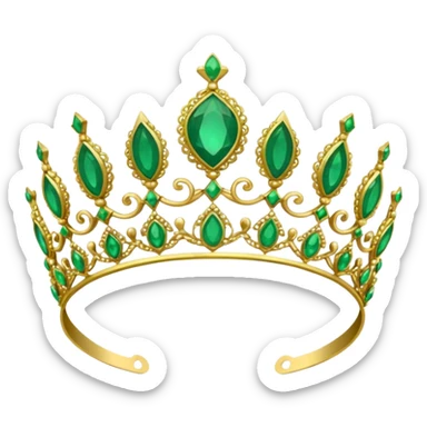 Create me a detailed green Tiara that says Co Owner Lia underneath it sticker