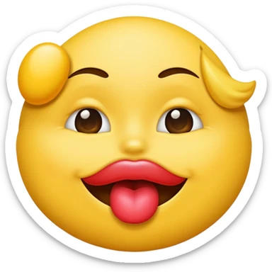 Emoji sending kisses sticker
