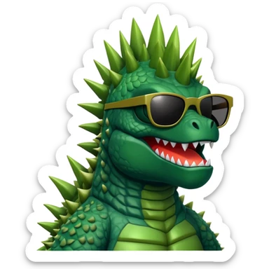Godzilla with sunglasses  sticker