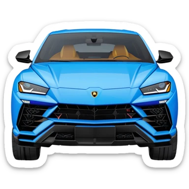 lamborghini urus de face bleu sticker