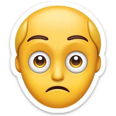 puzzled emoji raising eyebrow sticker