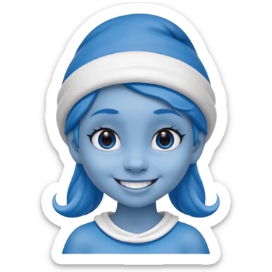 Girl Smurf emoji sticker