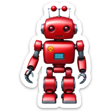 Cherry red robot  sticker
