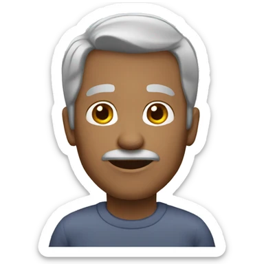 61 year old man grey hair  sticker