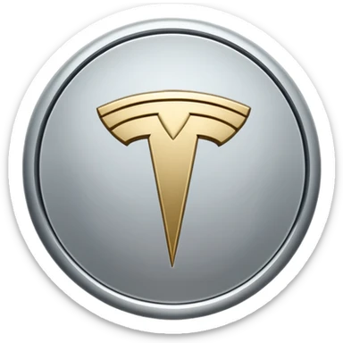 Tesla logo silver sticker