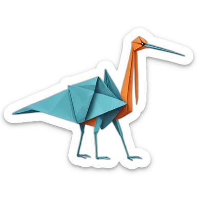 origami crane sticker