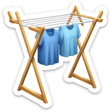 laundry drying rack sticker