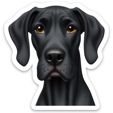 Female black Great Dane  sticker