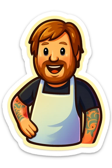 Create an emoji based on this person's appearance. Use a fun, expressive style suitable for emoji, in a retro stickers style. sticker