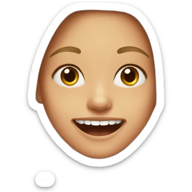 girl with long fake front teeth sticker