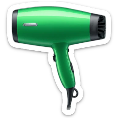hair dryer green sticker