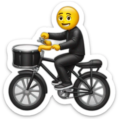 a drummer in a bike sticker