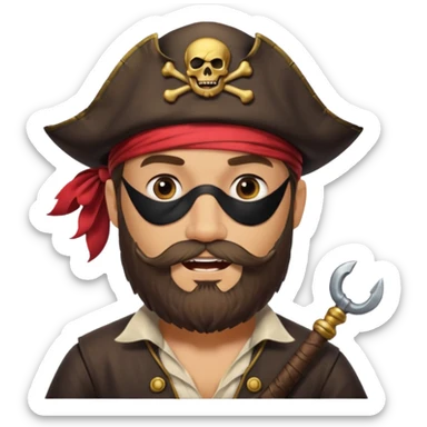 Caricatura un pirata sticker
