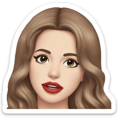 Lana Del rey lanzando un beso sticker