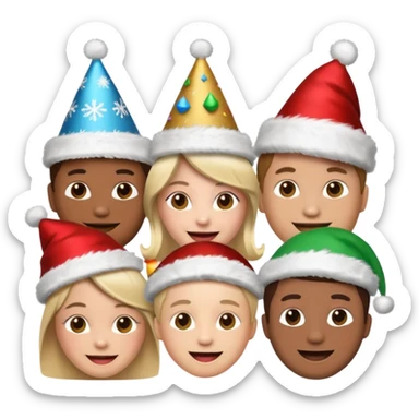 christmas emoji photobooth lets party sticker