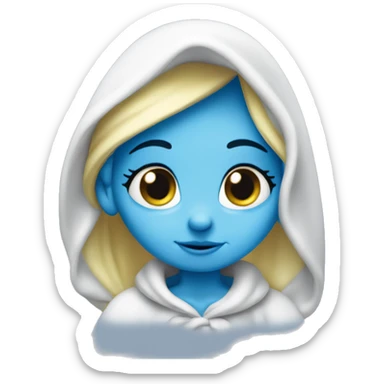 Shy smurfette sticker