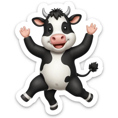 Una vaca bailando sticker