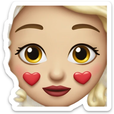 Besos de labios pitados co labial  sticker