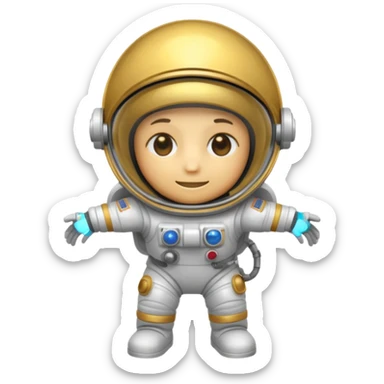 Money astronaut sticker
