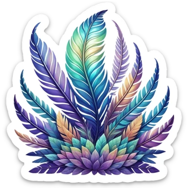 Epic complex iridescent scenic-aesthetic-Fakémon-creature-scenery sticker