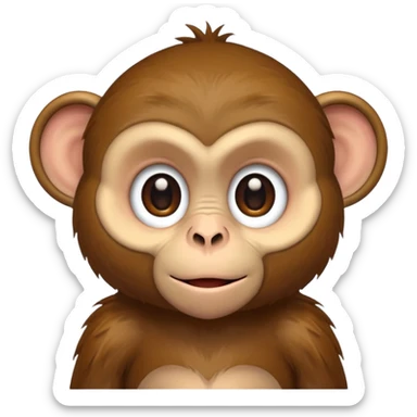 jaw dropping monkey sticker
