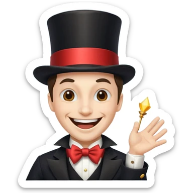 A magician laughing 🤣 sticker
