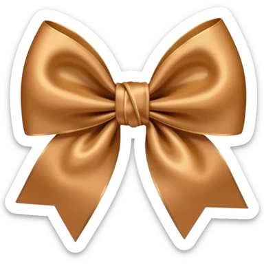 Light brown bow sticker