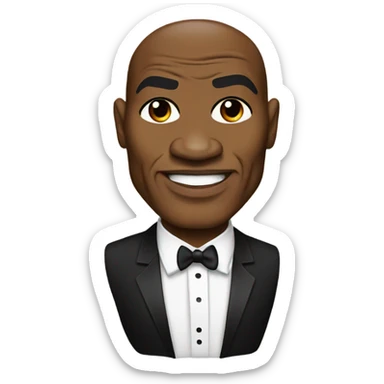 Mike tyson wearing a tuxedo sticker
