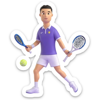 Cristiano Ronaldo as a tennis player sticker