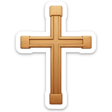 Beige cross sticker