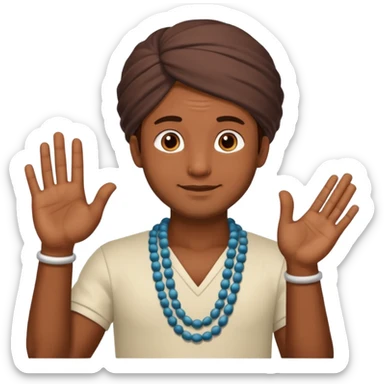 Man greeting namaste sticker