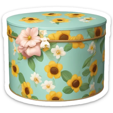 latona flowers hat box with logo sticker