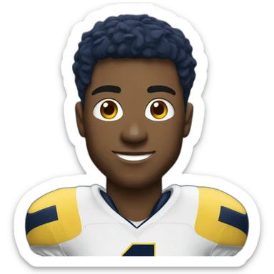 University of Michigan football player sticker