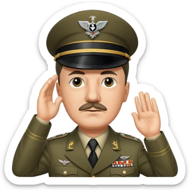 Adolf Hitler saluting  sticker