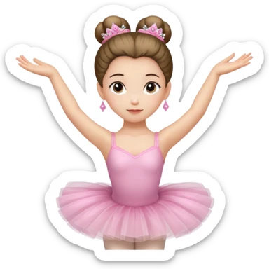 ballet bun princes straight pose sticker