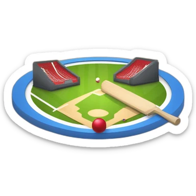 create a logo for instapage called BatBallBoundaries for Cricket game sticker
