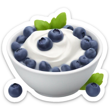 yogurt bowl with blueberries sticker