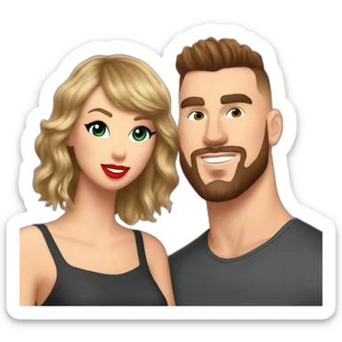 Taylor Swift and Travis Kelce sticker