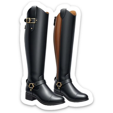 a pair of Tall expensive equestrian riding boots sticker