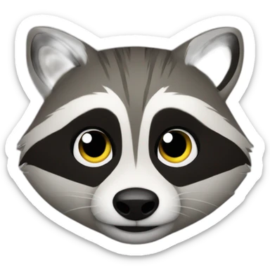 hype raccoon emoji sticker