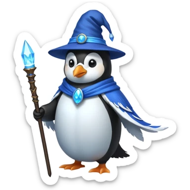 Penguin Wizard sticker