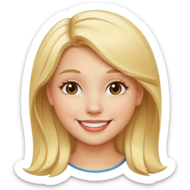 Beautiful curved girl with blonde hair sticker