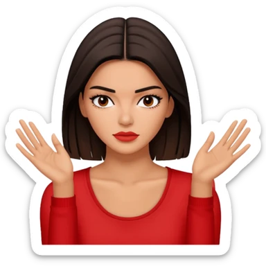 kendall jenner showing stop sticker