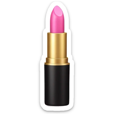 Pink lipstick with gold and black tube sticker