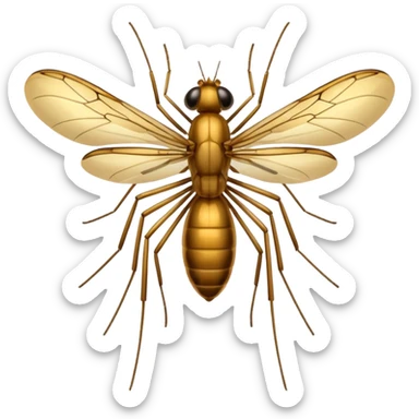 Amber-trapped mosquito sticker