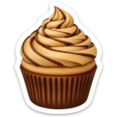 Peanut butter fudge swirl cupcake sticker