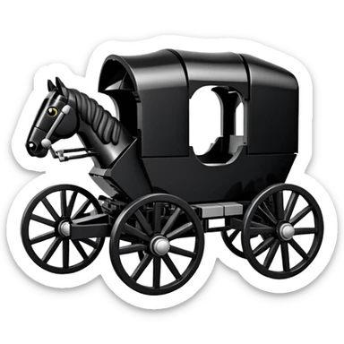 Darth Vader’s Lego horse-drawn 4 wheel caravan  sticker