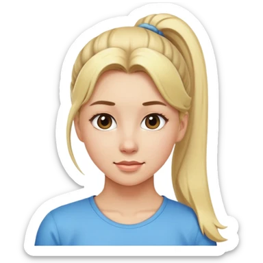ragazza bionda con la coda  sticker